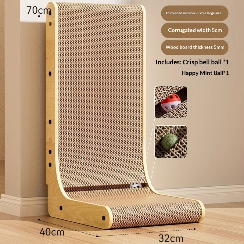 Durable L-Shaped Vertical Cat Scratcher