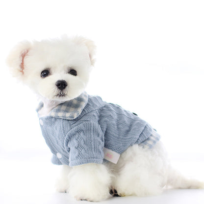 2020 Fall Winter Pet Dog Clothes - Plaid Design