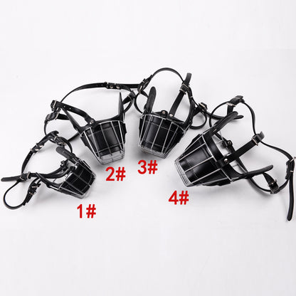 Genuine Leather Dog Muzzle for Bark Control