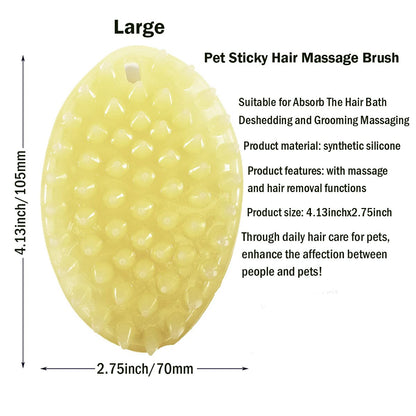 Pet Massage Brush for Dogs and Cats with Soft Silicone
