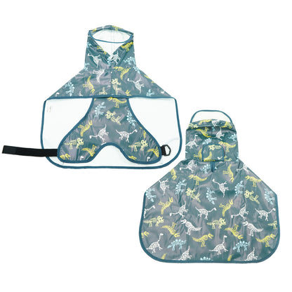 Transparent Brim Dog Raincoat with Bellyband