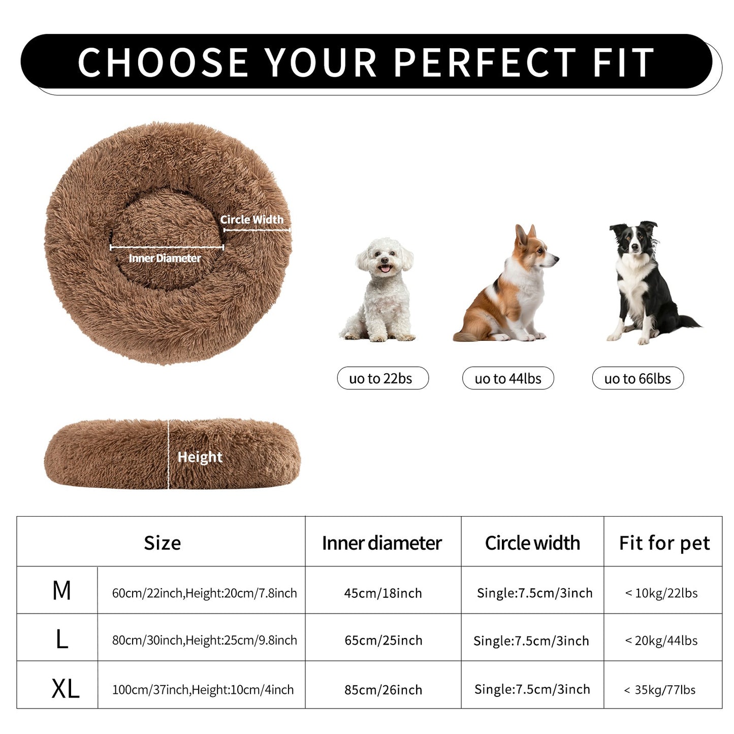 Indoor Doughnut Cat & Dog Bed