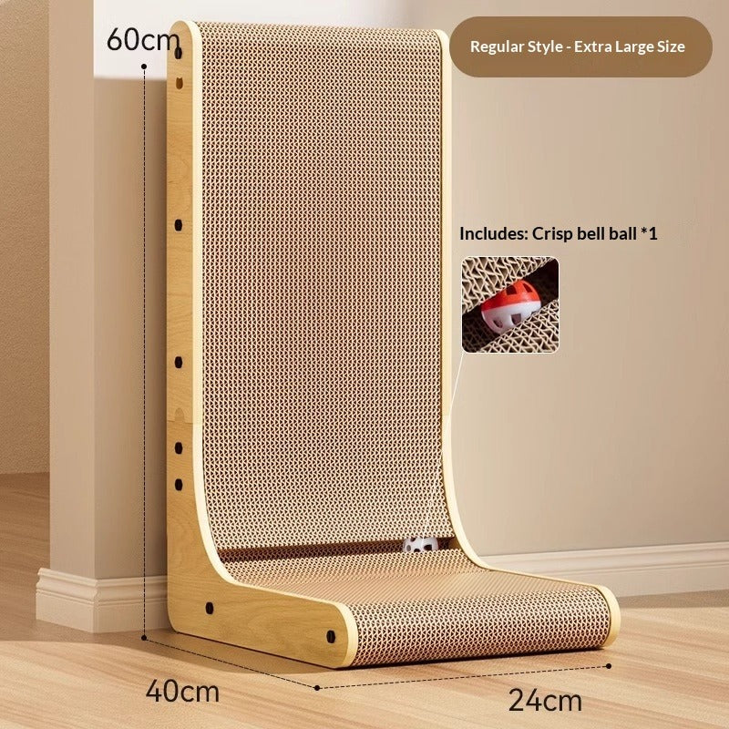 Durable L-Shaped Vertical Cat Scratcher