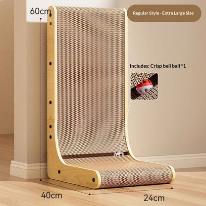 Durable L-Shaped Vertical Cat Scratcher