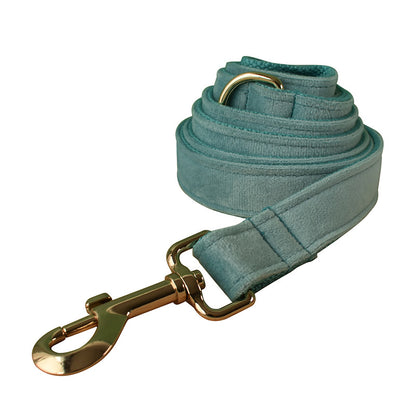 Lake Green Flannel Golden Dog Collar for Pets