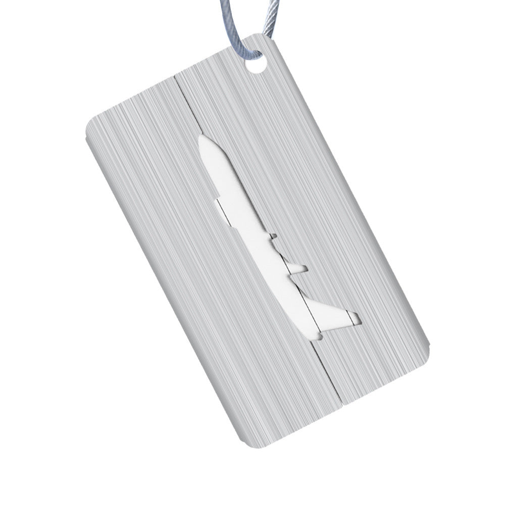 Aluminum Alloy Luggage Tag For Boarding Pass Aircraft
