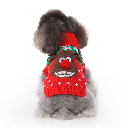 Winter Dog Skull Sweater for Christmas Wear