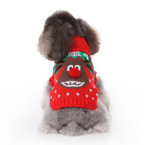 Winter Dog Skull Sweater for Christmas Wear