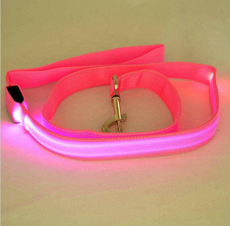LED Glowing Dog Leash for Nighttime Walks