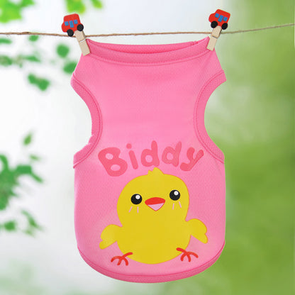 Custom Cartoon Dog Vest for Small Dogs - Summer Wear
