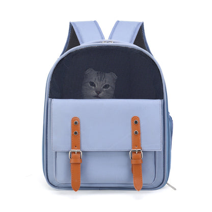 Scratch-Resistant Portable Pet Backpack for Cats and Dogs