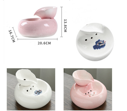 Cat Leaf Water Dispenser with Circulating Filter