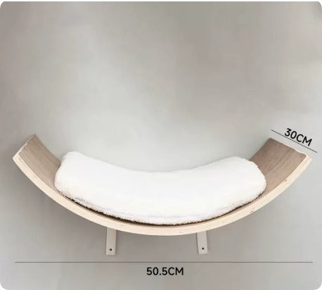 Wall-mounted Solid Wood Cat Tree Post