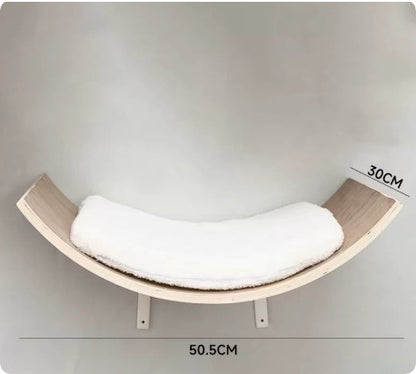 Wall-mounted Solid Wood Cat Tree Post
