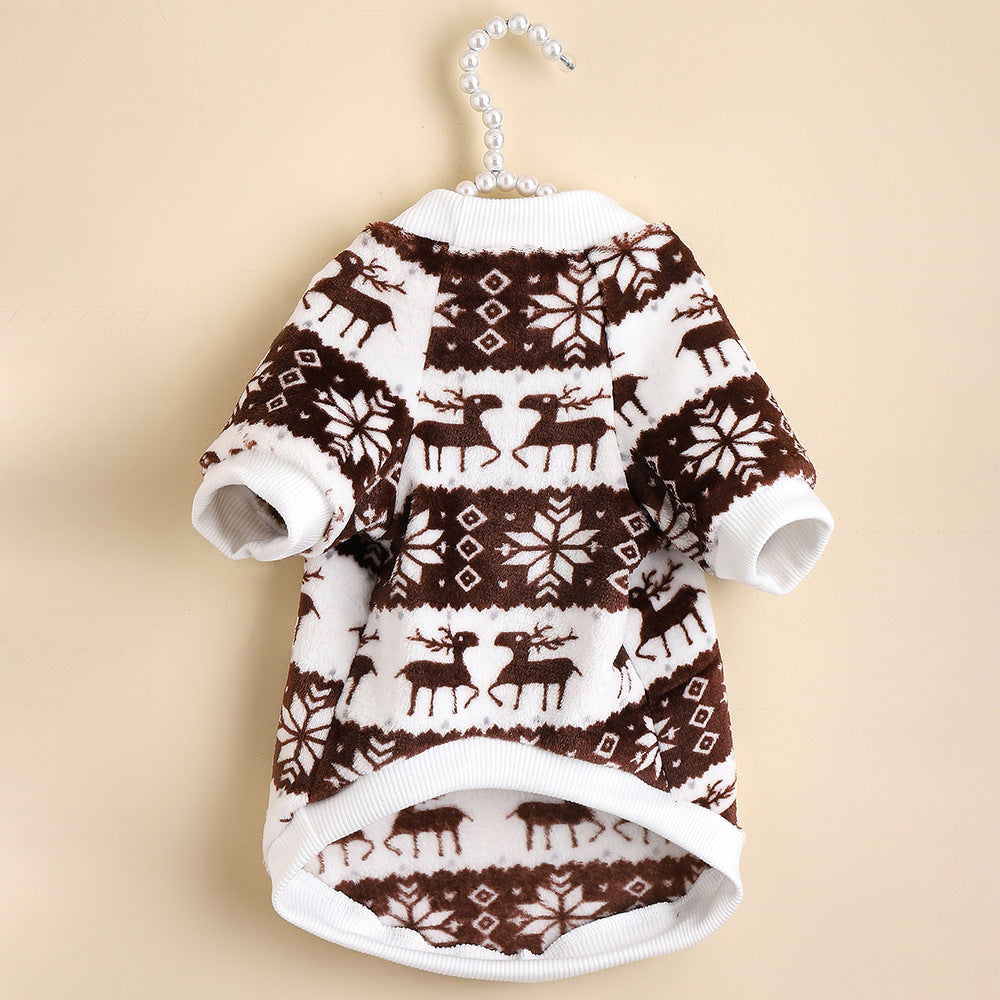 Plush Thick T-Shirt for Christmas Pets