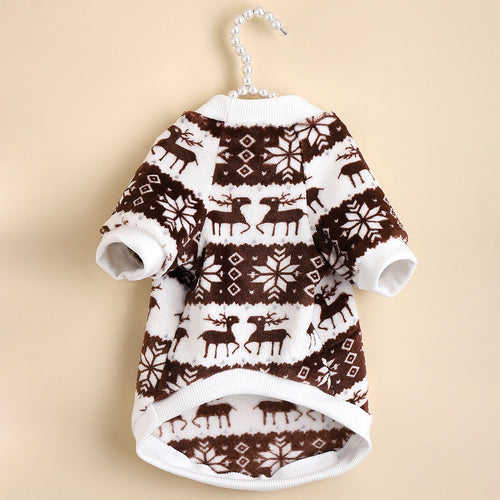 Plush Thick T-Shirt for Christmas Pets