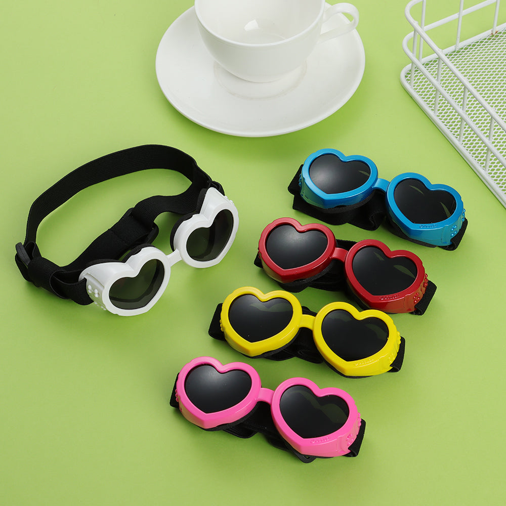 Heart-Shaped Waterproof UV Dog & Cat Sunglasses