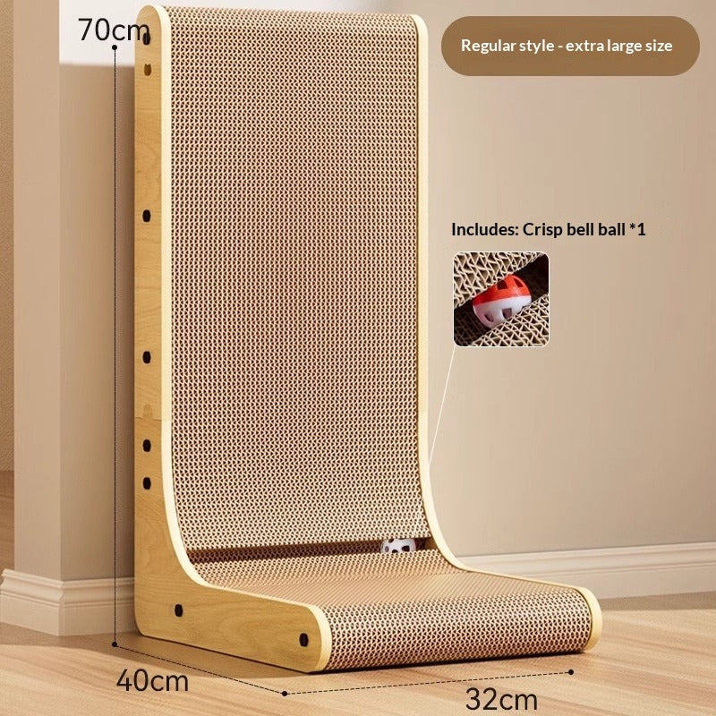 Durable L-Shaped Vertical Cat Scratcher