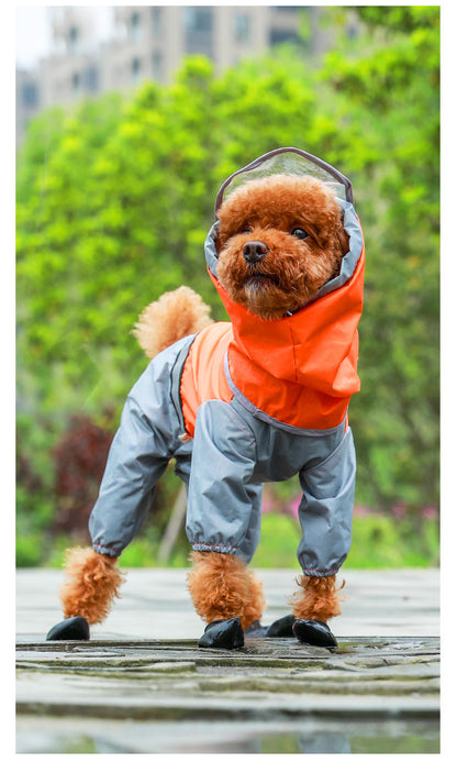 Golden Retriever Waterproof Raincoat for Big Dogs