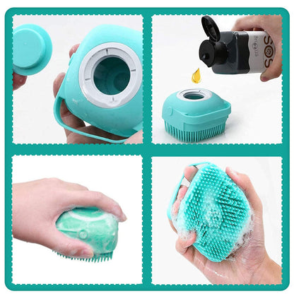 Pet Grooming Brush with Soap Dispenser