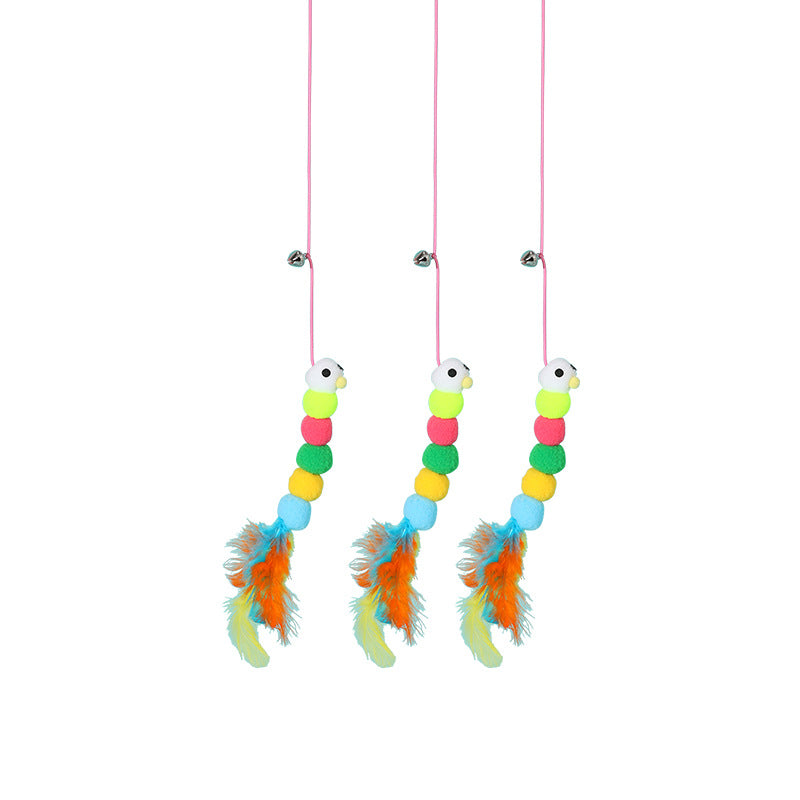Cat Toy Wand with Plush Long Elastic String (Wholesale)