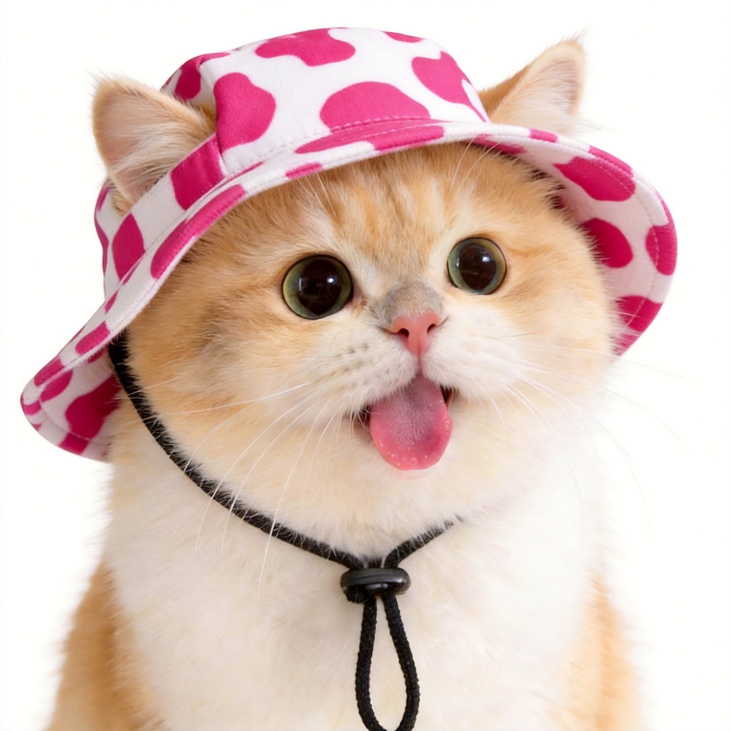 Dog Bucket Hat with Ear Holes Adjustable for Pets