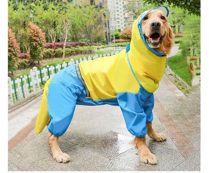 Golden Retriever Waterproof Raincoat for Big Dogs