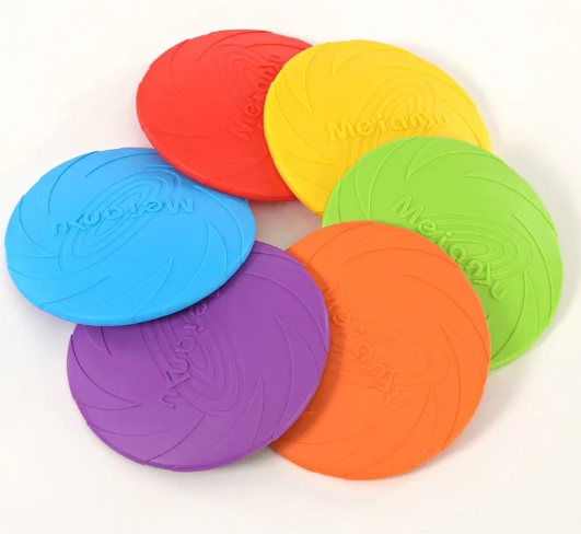 Outdoor Dog Training Rubber Frisbee Toy