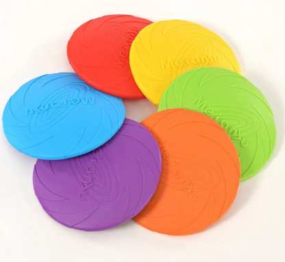 Outdoor Dog Training Rubber Frisbee Toy