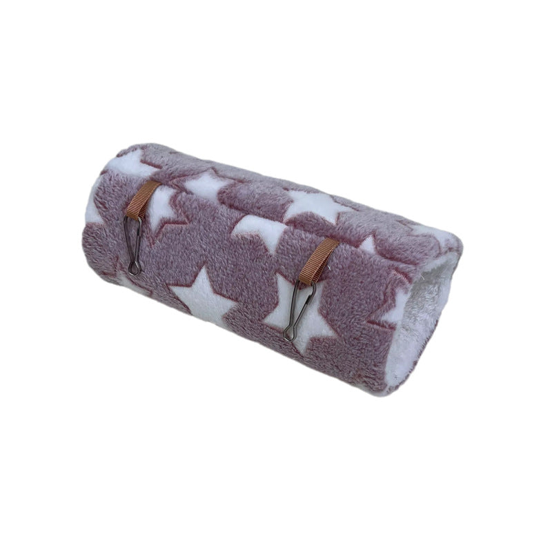 Cozy Winter Tunnel Bed for Small Pets and Hamsters