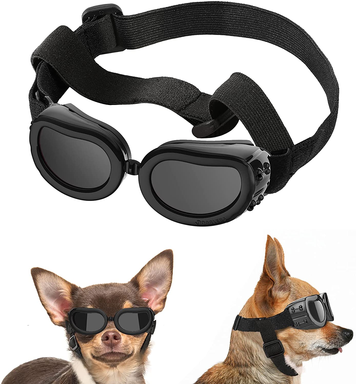 Small Dog Christmas Sunglasses with Adjustable Strap
