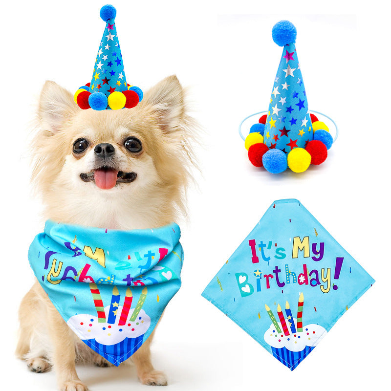 Pet Dog and Cat First Birthday Party Decoration Triangle