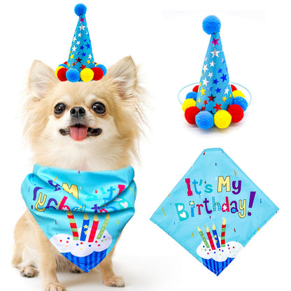 Pet Dog and Cat First Birthday Party Decoration Triangle